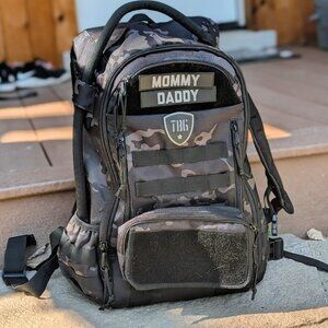 Tactical Baby Gear Daypack Diaper Bag in Multicam Black with Wipe Pouch - EUC